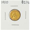 Image 1 : 1910 $2 1/2 Indian Head Quarter Eagle Gold Coin