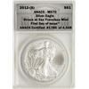 Image 1 : 2012-(S) $1 American Silver Eagle Coin ANACS MS70 First Day of Issue