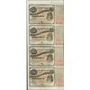 Image 1 : Uncut Sheet of (4) State of Louisiana Baby Bond Obsolete Notes