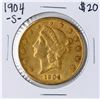 Image 1 : 1904-S $20 Liberty Head Double Eagle Gold Coin