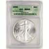 Image 1 : 1998 $1 American Silver Eagle Coin ICG MS69