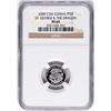 Image 2 : 2009 T.DA Cunha 5 Pounds 1/10 oz St. George & Dragon Platinum Coin NGC PF69