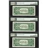 Image 2 : Lot of (3) Consecutive 1957A $1 Silver Certificate Notes PMG Superb Gem Unc. 67E