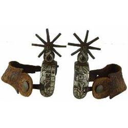Silver Inlaid Mexican Spurs