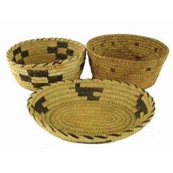 3 Papago Baskets