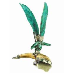 Turquoise, Silver and Ivory Eagle