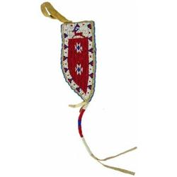 Sioux Knife Case Beaded Pictorial