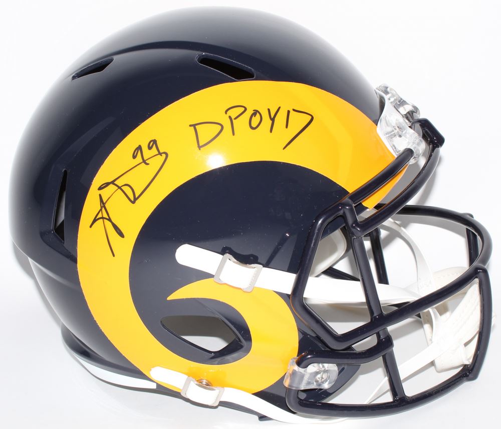 aaron donald signed helmet