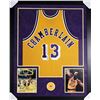 Image 1 : Wilt Chamberlain Signed Los Angeles Lakers 43x53 Custom Framed Jersey (PSA Hologram)