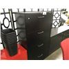 Image 1 : BLACK 4 DRAWER LATERAL FILE CABINET