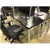 Image 2 : DARK WOOD 4FT COMPUTER TABLE