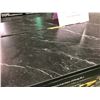 Image 1 : DESIGNER ST05 COMMERCIAL BEVELED .5MM  BLACK MARBLE VINYL TILE FLOORING