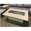 Image 2 : 6 PCS CABANA COAST BRUSHED GREY ALUMINUM OUTDOOR PATIO CHAT SET INCLUDING: PROPANE FIRE COCKTAIL