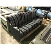 Image 1 : 3 PCS CABANA COAST BLACK PLASTIC RATAN OUTDOOR PATIO CHAT SET INCLUDING: SOFA & 2 SWIVEL ROCKING