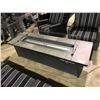 Image 1 : ON LEE BLACK 26" X 75" CAST ALUMINUM & STONE PROPANE OUTDOOR FIRE PIT COCKTAIL TABLE