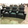 Image 1 : BLACK 9770 LEATHER 3 PCS POWERED RECLINING THEATER SECTIONAL