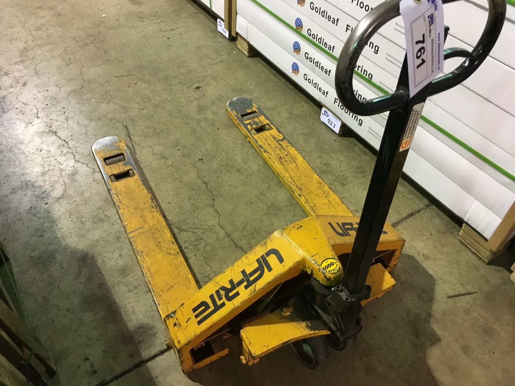 YELLOW LIFT-RITE 5000LBS LOW PROFILE PALLET JACK