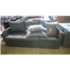 Image 1 : PATIOFLAIR CHARCOAL GREY 3 SEAT OUTDOOR PATIO SOFA WITH THROW CUSHIONS
