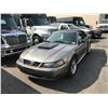 Image 1 : 2002 FORD MUSTANG GT, GREY 2DRCON, GAS, AUTOMATIC, VIN#1FAFP45X52F218069, 160,995KMS,