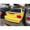 Image 2 : 2001 FORD MUSTANG, YELLOW, 2DRCP, GAS, AUTOMATIC, VIN#1FAFP40451F172965, TMU *NO KEYS, MUST TOW,