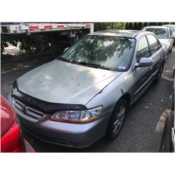 2002 HONDA ACCORD, SILVER, GAS, AUTOMATIC, 4DRSD, VIN#1HGCG16532A804017 *TMU, NO KEYS, NO