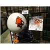 Image 2 : 2 AUTOGRAPHED BC LIONS PICTURE CARDS, LIONS FOOTBALL HELMET & CONCORD PACIFIC LIONS NECK BELL