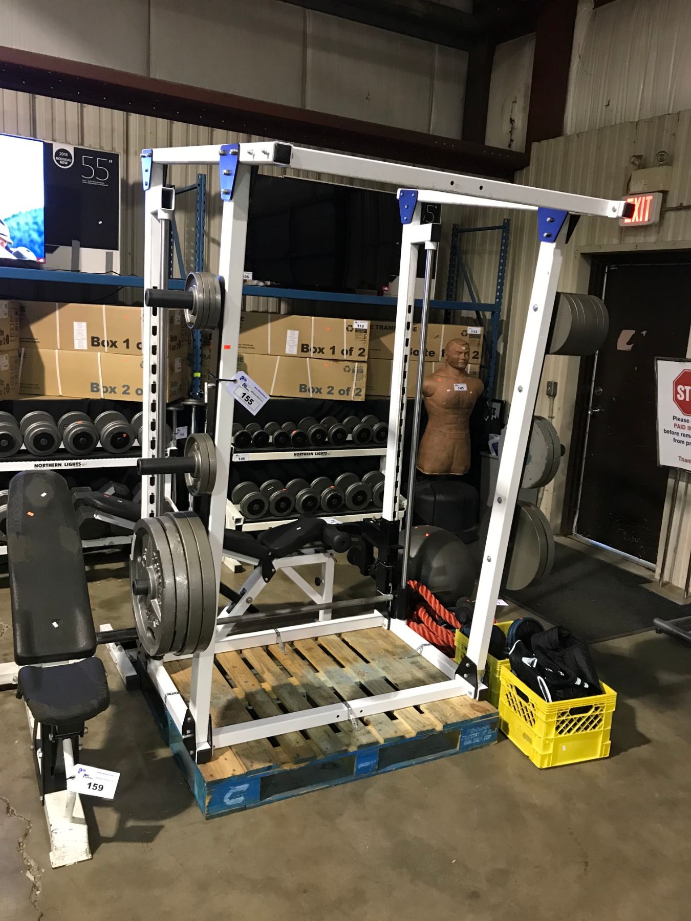 NORTHERN LIGHTS COMMERCIAL FREE WEIGHT POWER RACK WITH FREE WEIGHTS