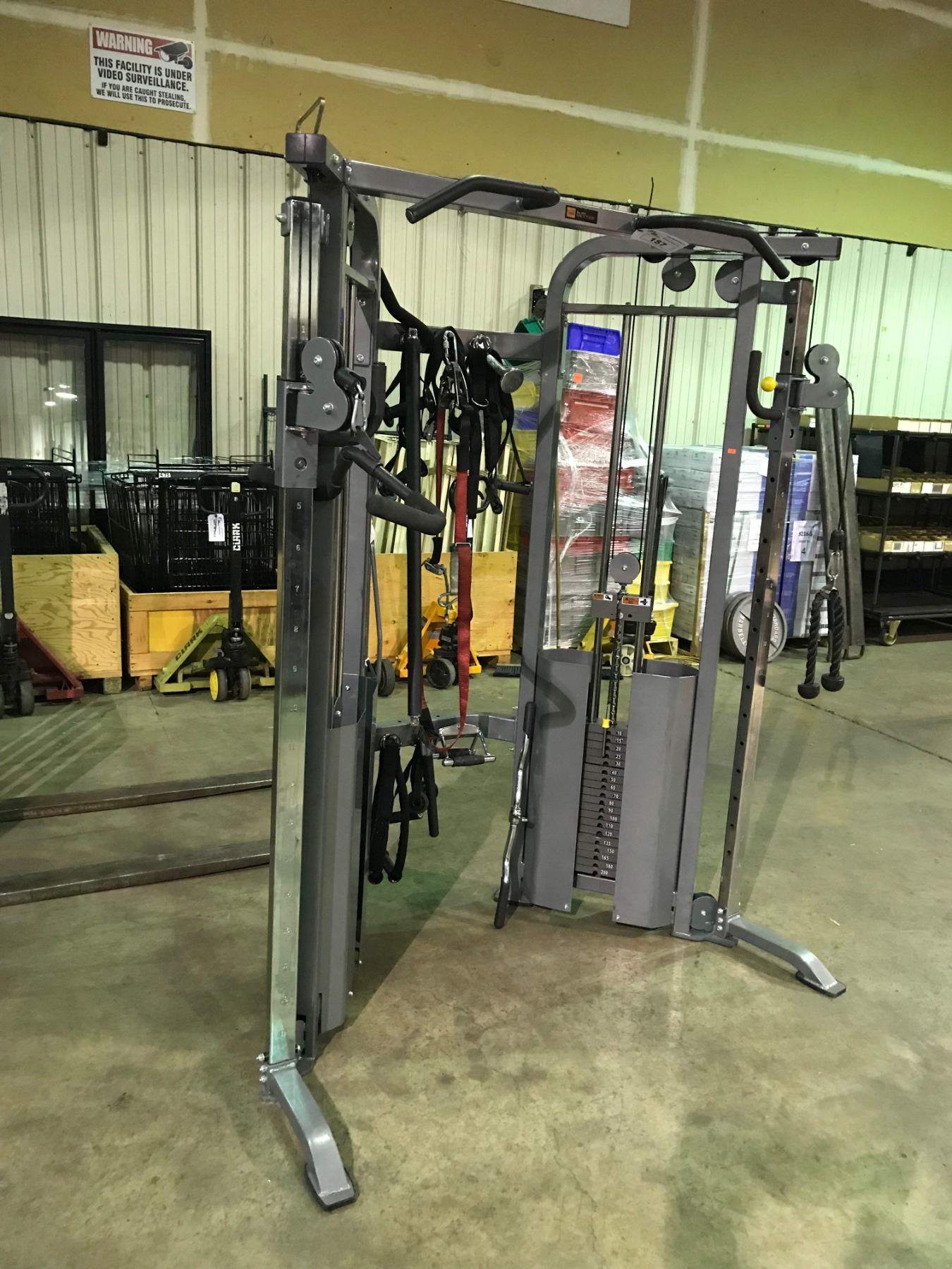 VO3 2 STATION COMMERCIAL MULTI CABLE PULL MACHINE WITH ATTACHMENTS ...