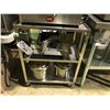 Image 1 : STAINLESS STEEL MOBILE 3 TIER FOOD CART WITH COMMERCIAL FRY CUTTER & 2 SOUP INSERTS