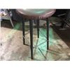 Image 2 : RUSTIC BROWN LEATHER & METAL BASE RESTAURANT BAR STOOL