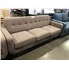 Image 2 : 3 PIECE BROWN FABRIC SOFA SET INCLUDING LOVESEAT & CHAIR