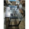 Image 2 : MODERN DARK WOOD GLASS-TOP DESK