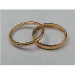 PAIR OF 14K YELLOW GOLD WEDDING RINGS