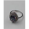 Image 2 : .925 STERLING SILVER RING SET WITH MULTI-COLOR GEM & WHITE GEMS