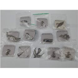 BAG OF MARCASITE BROOCHES (SOME STERLING SILVER)