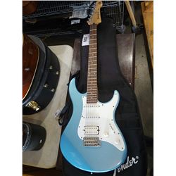 BLUE YAMAHA PACIFIC 112 ELECTRIC GUITAR WITH GIG BAG