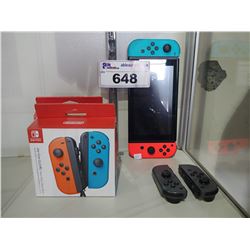 NINTENDO SWITCH CONSOLE WITH 3 JOY-CONS