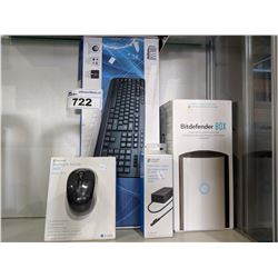 BITDEFENDER BOX SMARTHOME CYBER SECURITY HUB, ADESSO KEYBOARD, BLUETOOTH MOUSE AND POWER SUPPLY