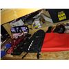 Image 2 : LARGE SHELF OF BAGS, SEWING MACHINE, PAIR OF MEMORY CASES AND MORE