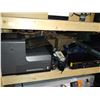 Image 2 : LARGE SHELF OF ELECTRONICS INCLUDING HP PRINTER, SERVERS AND MORE