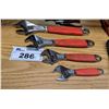 Image 1 : SET OF 4 SNAP-ON ADJUSTABLE WRENCHES