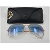 Image 2 : PAIR OF RAYBAN AVIATOR SUNGLASSES WITH CASE