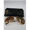 Image 2 : PAIR OF RAYBAN AVIATOR SUNGLASSES WITH CASE