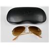 Image 2 : PAIR OF RAYBAN AVIATOR SUNGLASSES WITH CASE