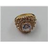 Image 2 : GOLD COLOURED COSTUME RING SET WITH WHITE GEMS