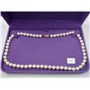 Image 1 : 14KT YELLOW GOLD STRAND OF ROUND WHITE JAPANESE AKOYA CULTURED PEARLS WITH APPRAISAL FOR $2,450.00