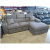 Image 2 : 2 PIECE DARK GREY SECTIONAL WITH PULL-OUT BED/OTTOMAN AND CUP HOLDERS
