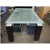 Image 2 : CRACKLE GLASS-TOP DINING TABLE