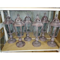 6 DECORATIVE METAL LANTERNS