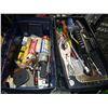 Image 2 : ROLLING 2 TIER CART WITH CONTENTS INCLUDING PAIR OF TOOL BOXES WITH CONTENTS, STRAPPING, METAL BOX,